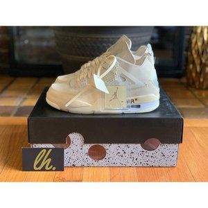 Size 6.5 W Air Jordan Off White Retro 4 "Sail"